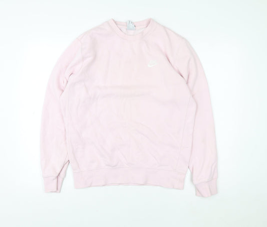 Nike Women's Pink Crew Neck Pullover Sweatshirt Size S