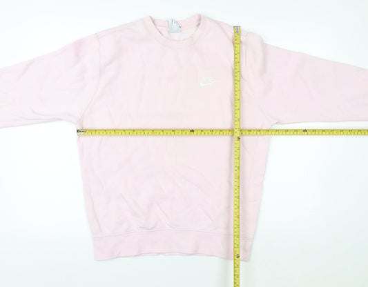 Nike Women's Pink Crew Neck Pullover Sweatshirt Size S