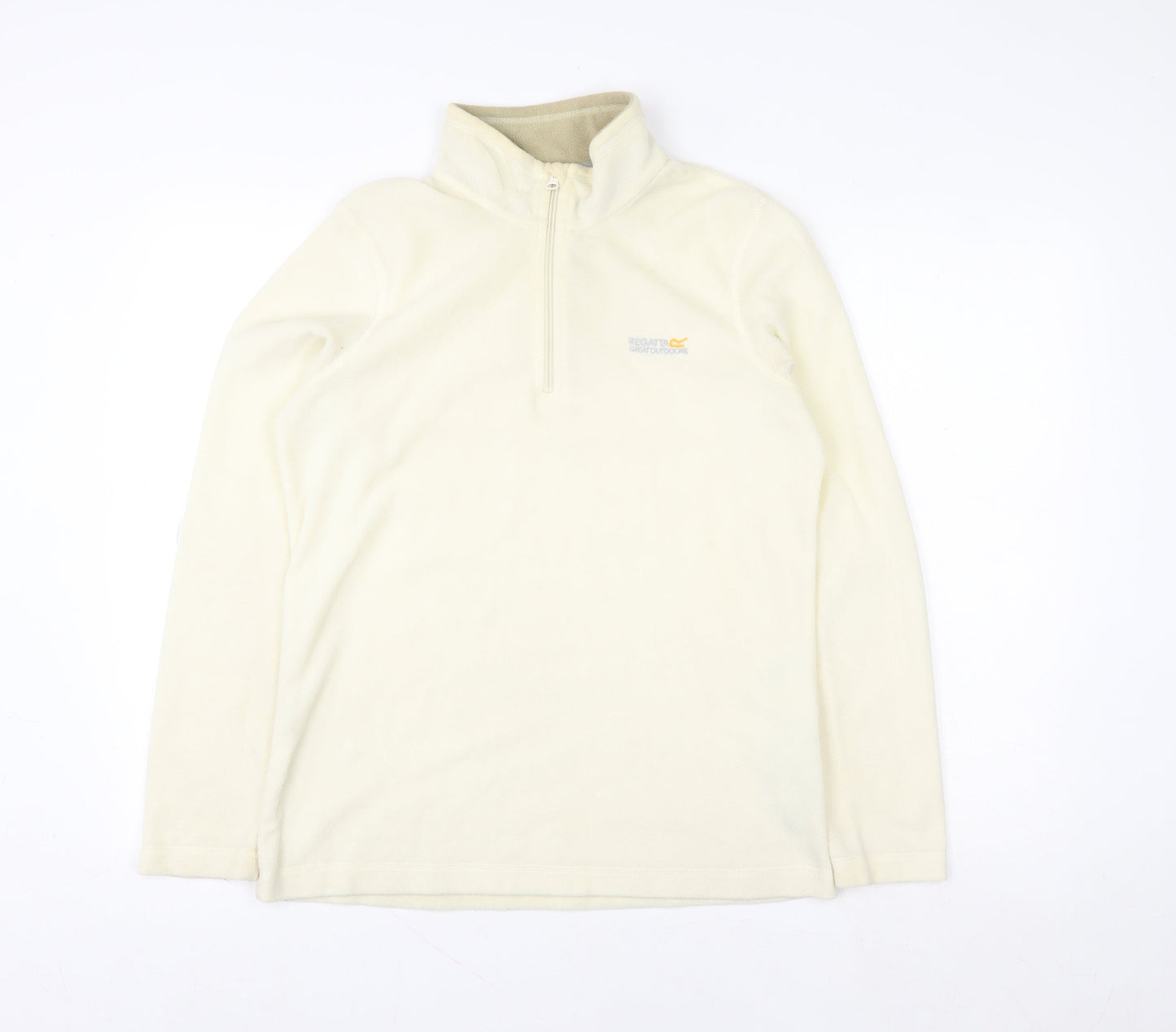 Regatta Great Outdoors Women Beige Fleece 1/4 Zip Pullover UK 10