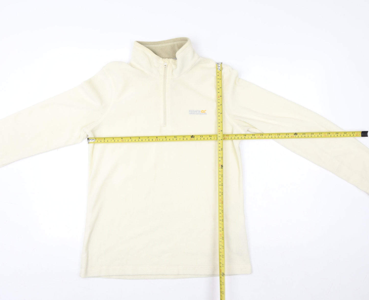 Regatta Great Outdoors Women Beige Fleece 1/4 Zip Pullover UK 10
