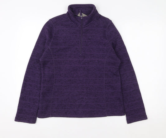Mountain Warehouse Women's Purple Fleece Pullover Size 10 1/2 Zip Sweatshirt