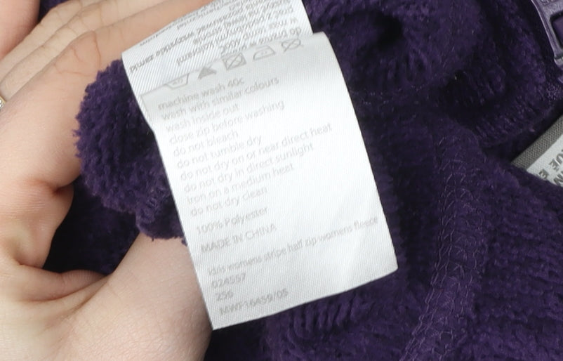 Mountain Warehouse Women's Purple Fleece Pullover Size 10 1/2 Zip Sweatshirt