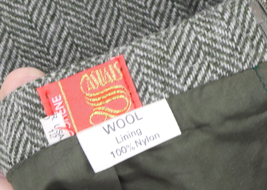 Dorene Womens Grey Wool Tweed A-Line Skirt Size 14
