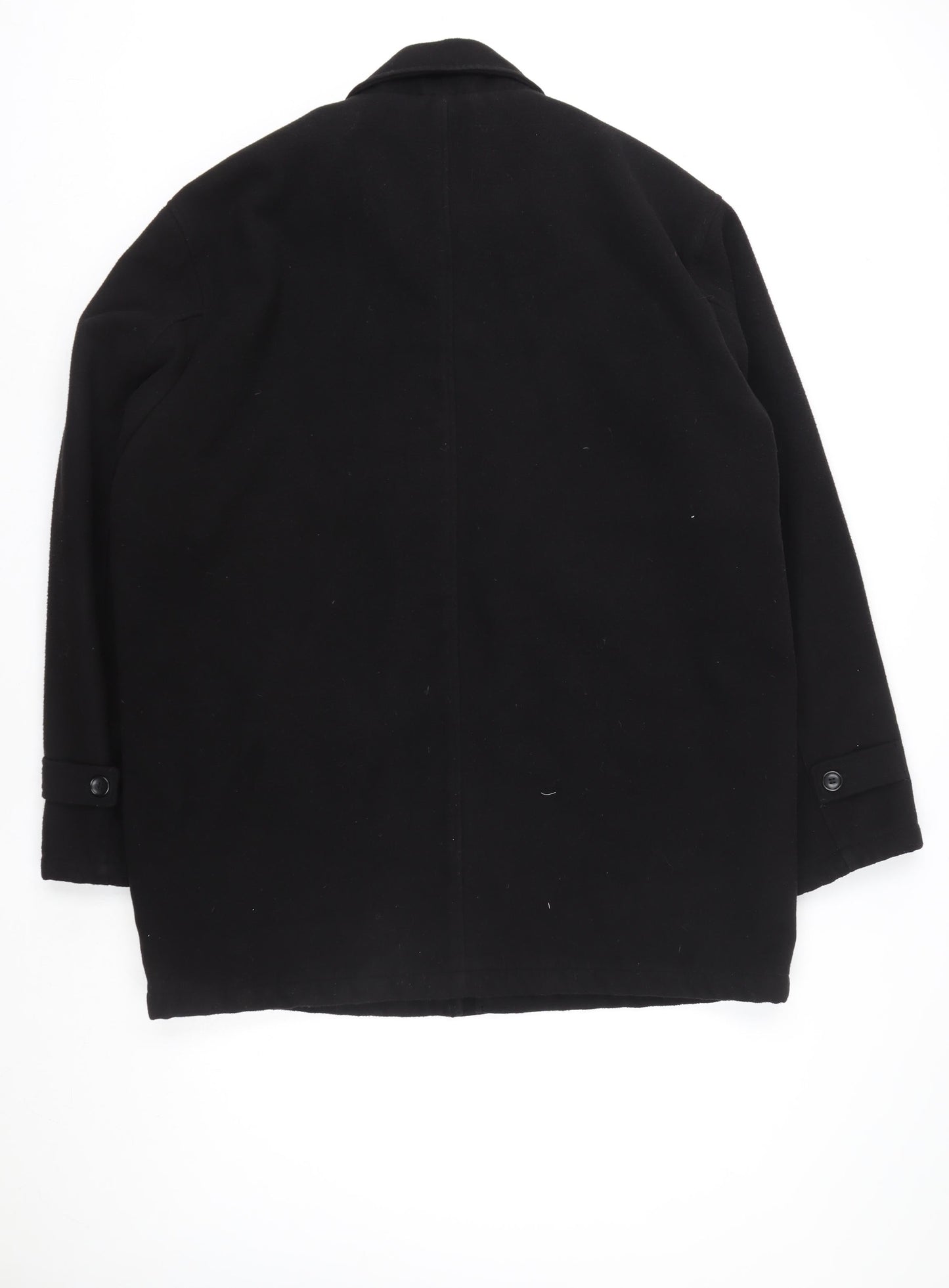 Marks and Spencer Women’s Black Wool Overcoat Size 10 Classic Style