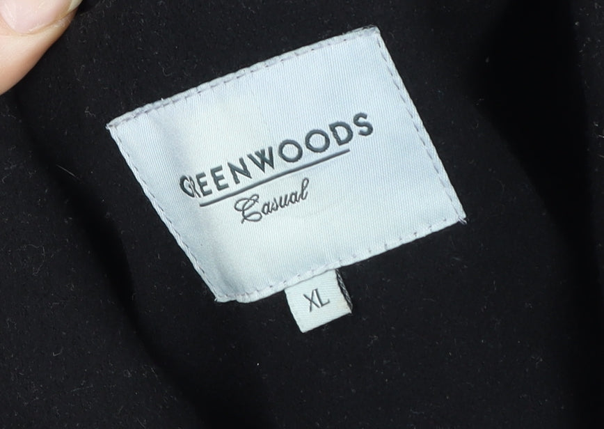 Marks and Spencer Women’s Black Wool Overcoat Size 10 Classic Style