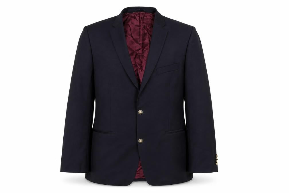 Hellewell Menswear Navy Wool Blazer Jacket Size 42 Regular