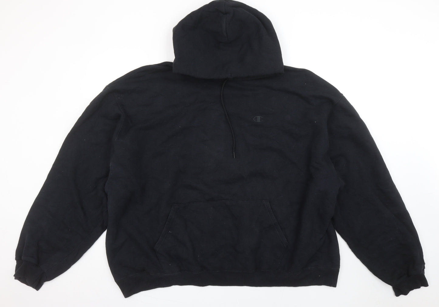 Mens UK 3XL Relaxed Champion Black Pullover Hoodie