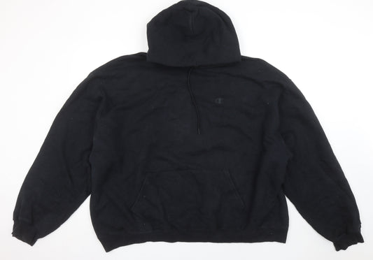 Mens UK 3XL Relaxed Champion Black Pullover Hoodie