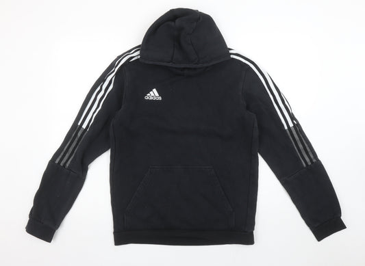 Adidas Women's Black Pullover Hoodie Medium Cotton Blend