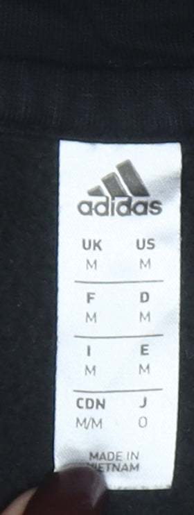 Adidas Women's Black Pullover Hoodie Medium Cotton Blend