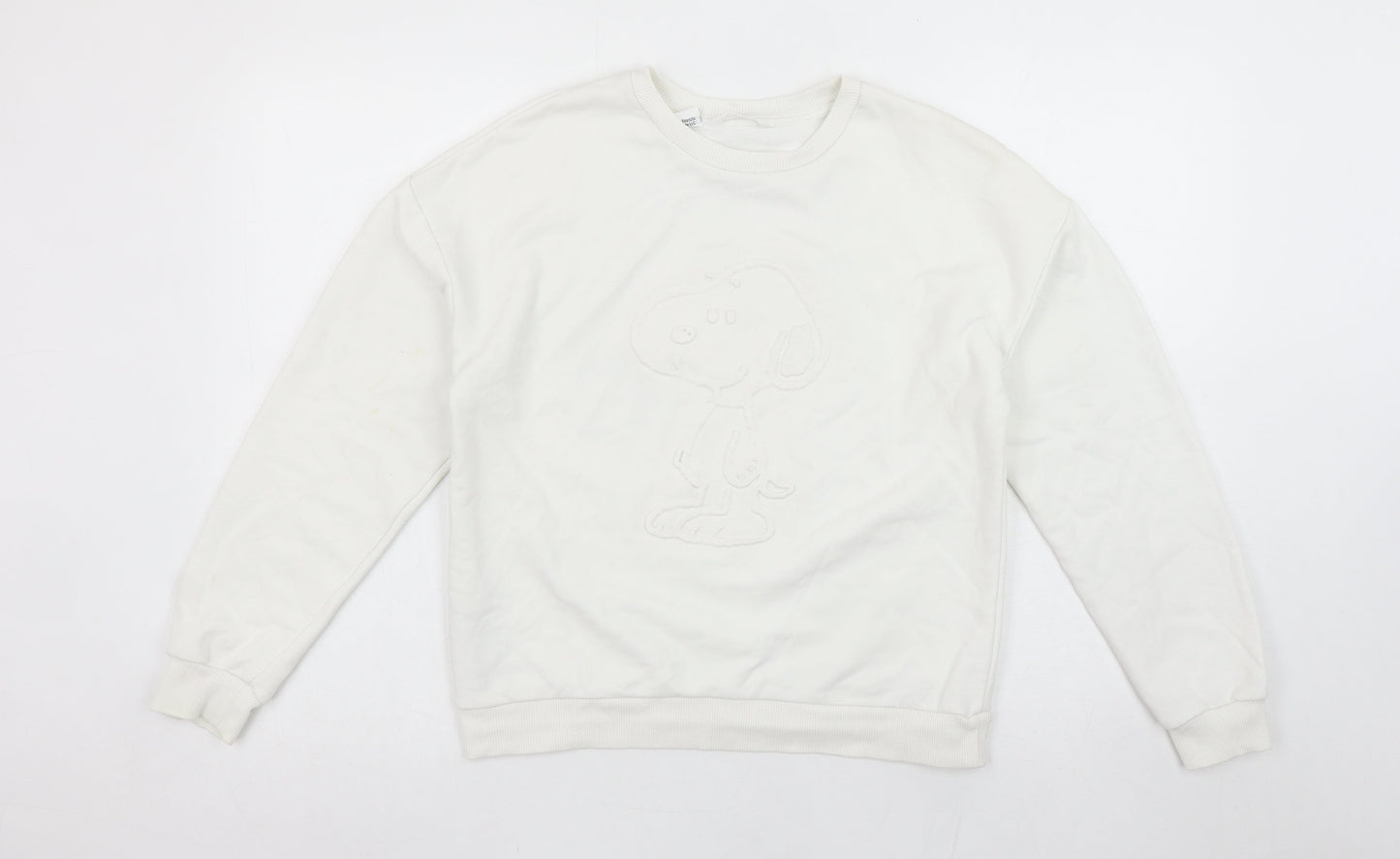 MNG Girls White Snoopy Peanuts Sweatshirt 12 Years Pullover Jumper