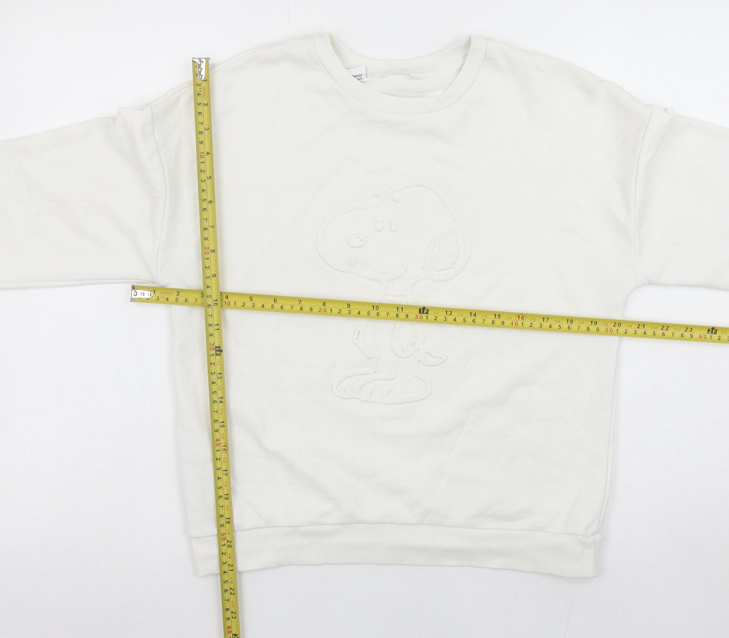 MNG Girls White Snoopy Peanuts Sweatshirt 12 Years Pullover Jumper