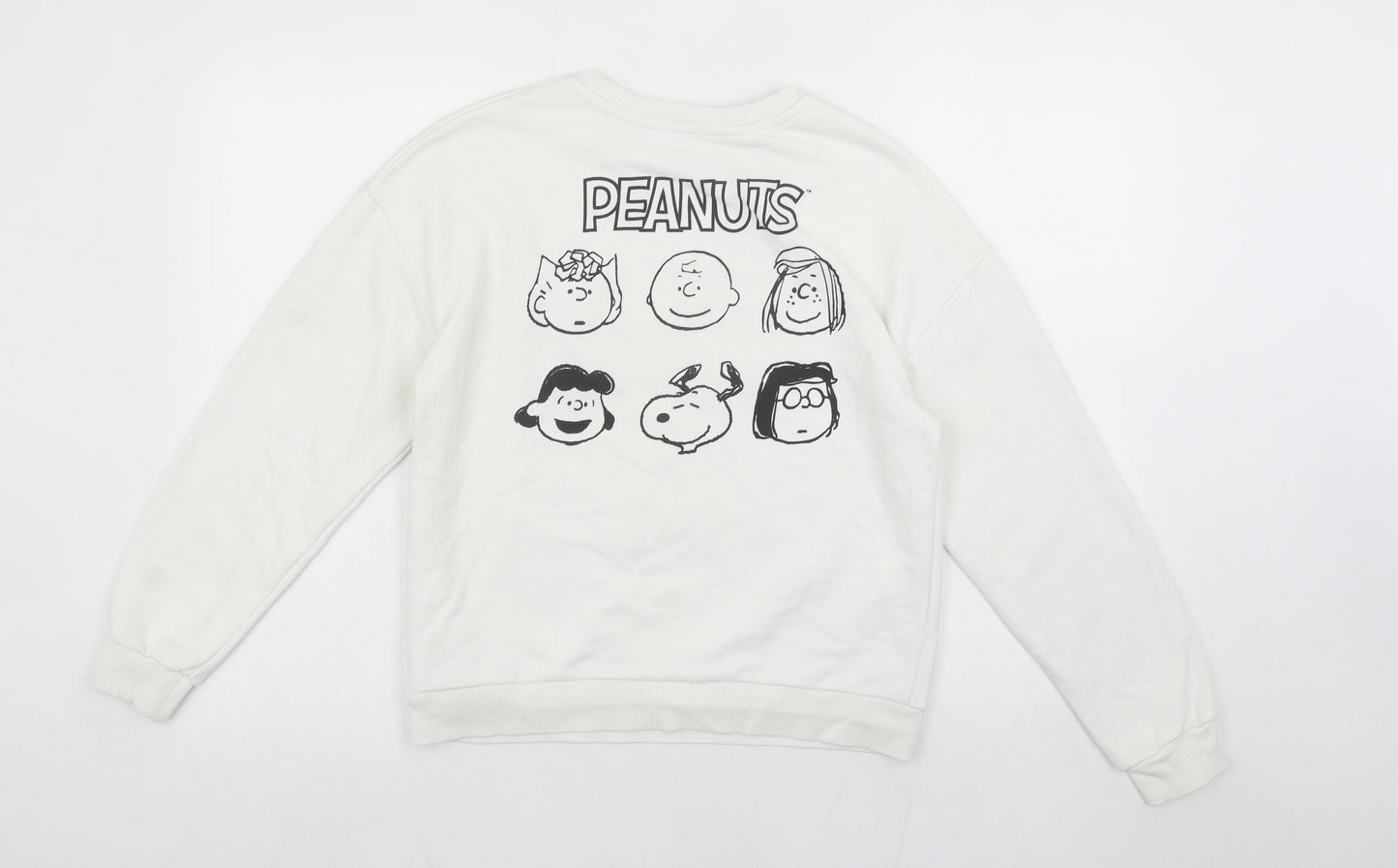 MNG Girls White Snoopy Peanuts Sweatshirt 12 Years Pullover Jumper