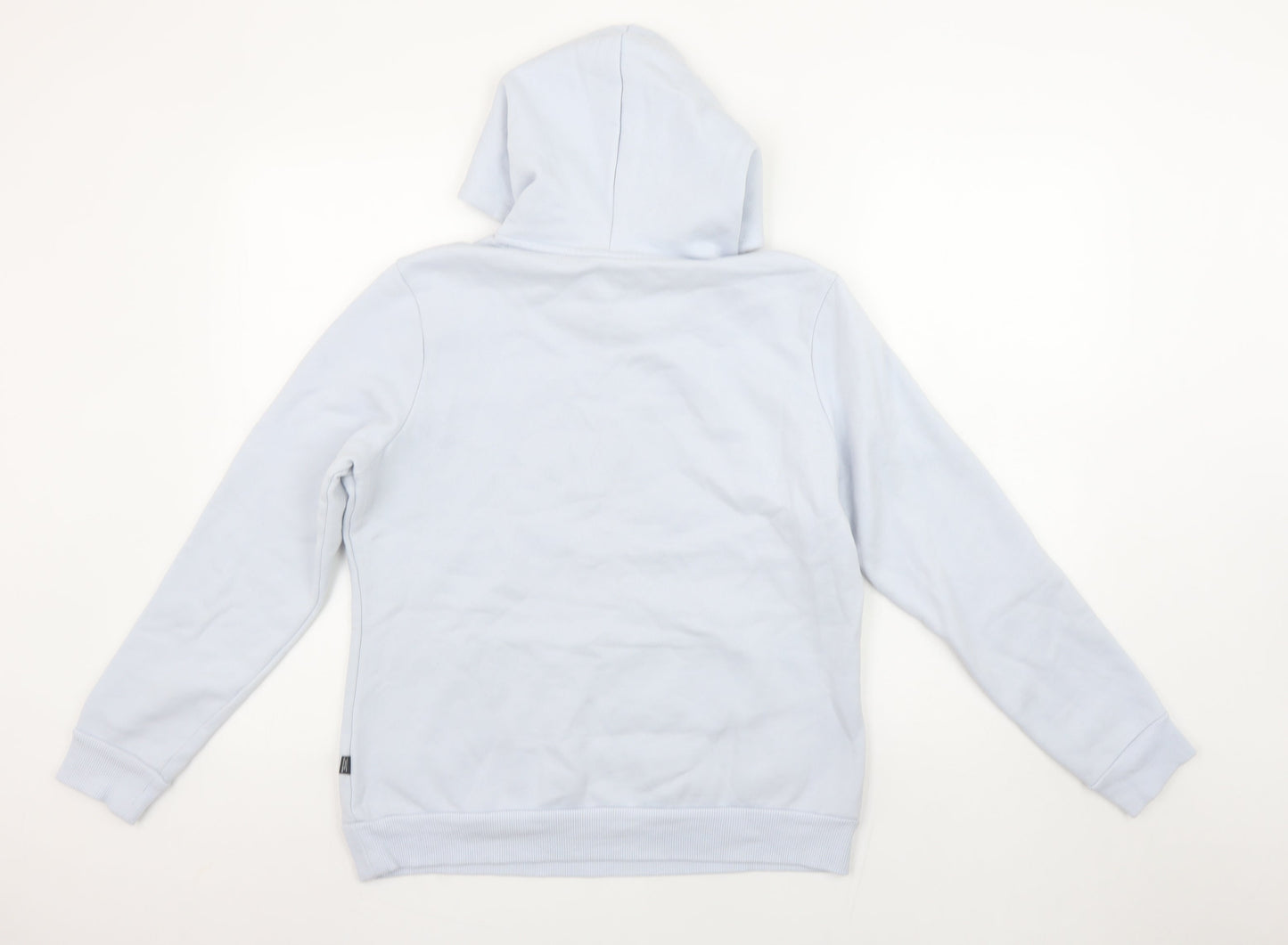 Puma Women Light Blue Pullover Hoodie Medium Hooded Sweatshirt Casual