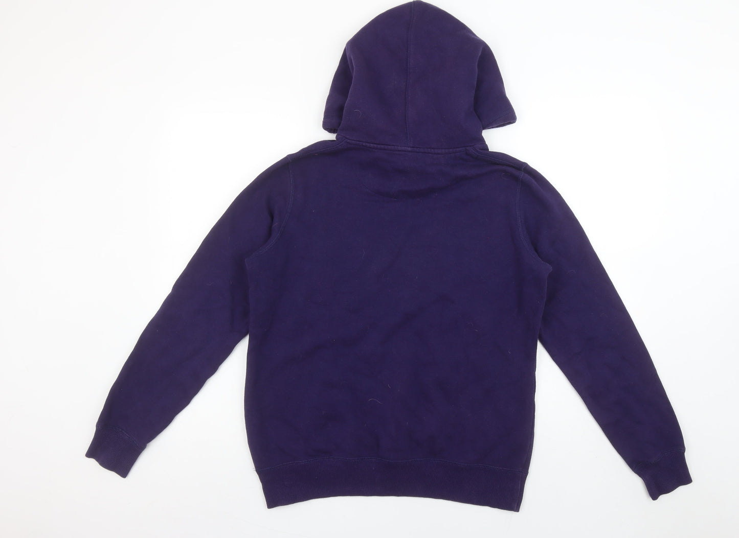 Nike Womens Purple Hoodie Medium Pullover Embroidered Logo Cotton Blend