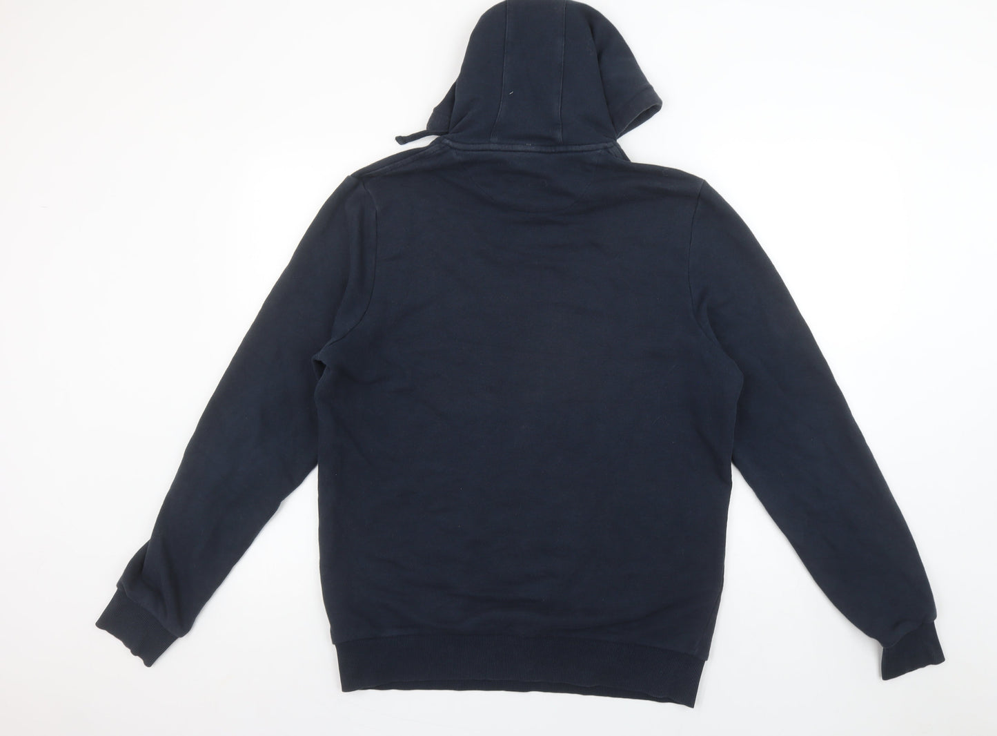 Mens UK L Regular FILA Blue Pullover Hoodie