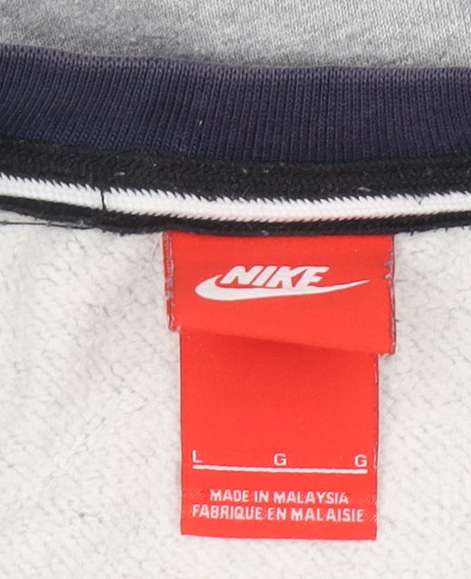 Mens UK L Regular Nike Blue Pullover Sweatshirt