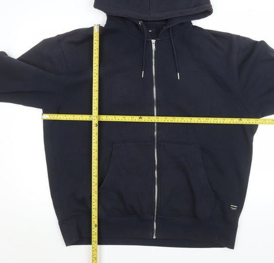 Jack & Jones Men’s Black XL Full Zip Hoodie Jacket