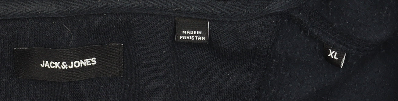 Jack & Jones Men’s Black XL Full Zip Hoodie Jacket