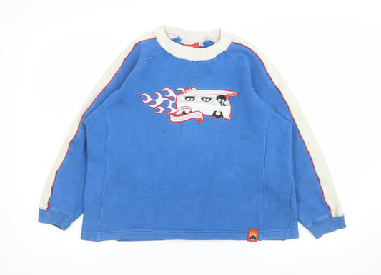 Saltrock Boys Blue Graphic Fleece Pullover Sweatshirt Size M