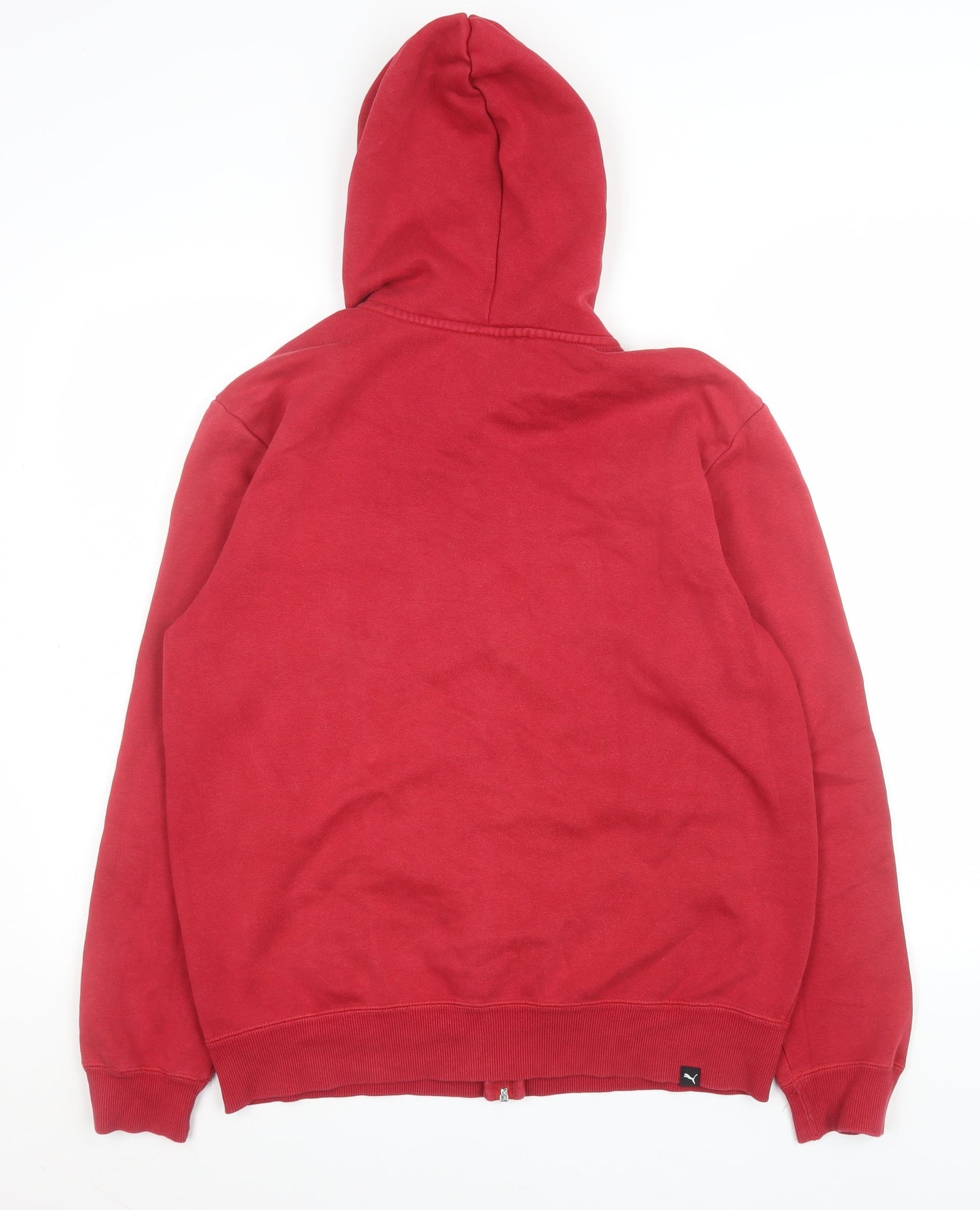 Puma Men's Red Full Zip Hoodie Jacket M Cotton Blend Casual