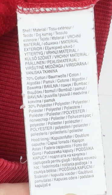 Puma Men's Red Full Zip Hoodie Jacket M Cotton Blend Casual