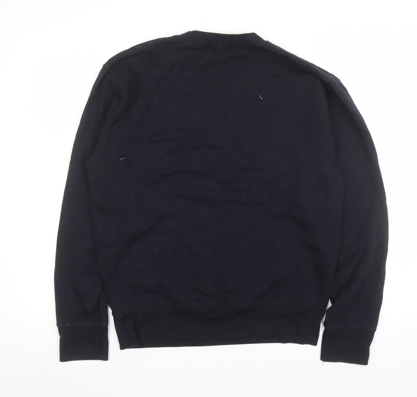 PrettyLittleThing Womens Black Columbia Logo Pullover Sweatshirt Size S
