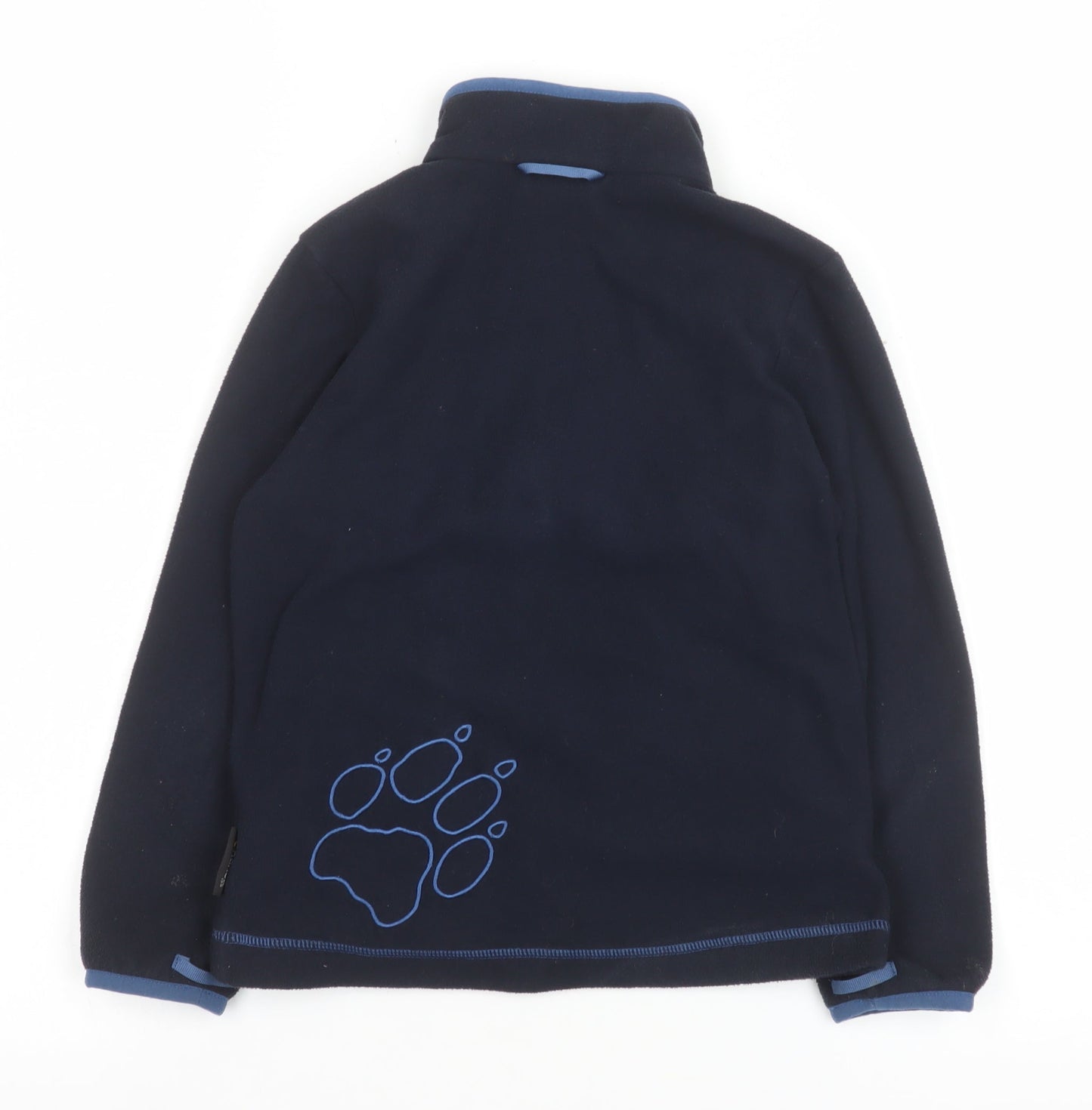 Jack Wolfskin Blue Fleece Full Zip Jacket Unisex Kids 8 Hiking Outdoor Layer