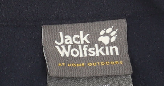 Jack Wolfskin Blue Fleece Full Zip Jacket Unisex Kids 8 Hiking Outdoor Layer