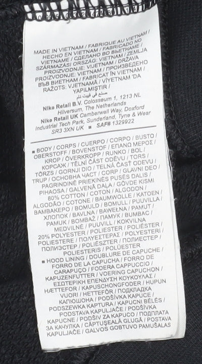 Nike Women's Black Cropped Pullover Hoodie Size M