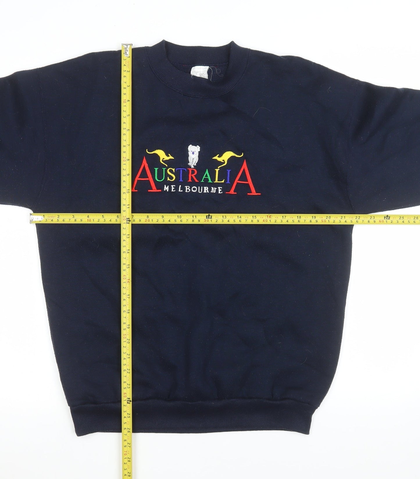 Mr. Kangaroo Men's Blue Embroidered Australia Melbourne Cotton Sweatshirt S