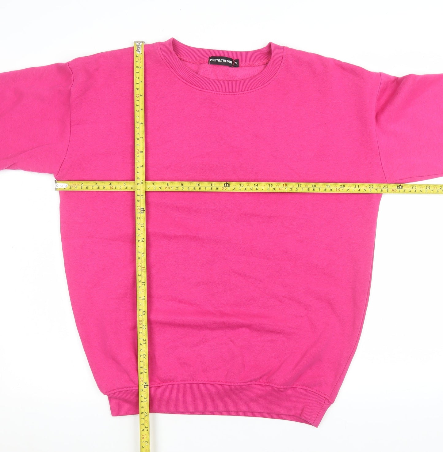 PrettyLittleThing Women's Pink Pullover Sweatshirt Size S