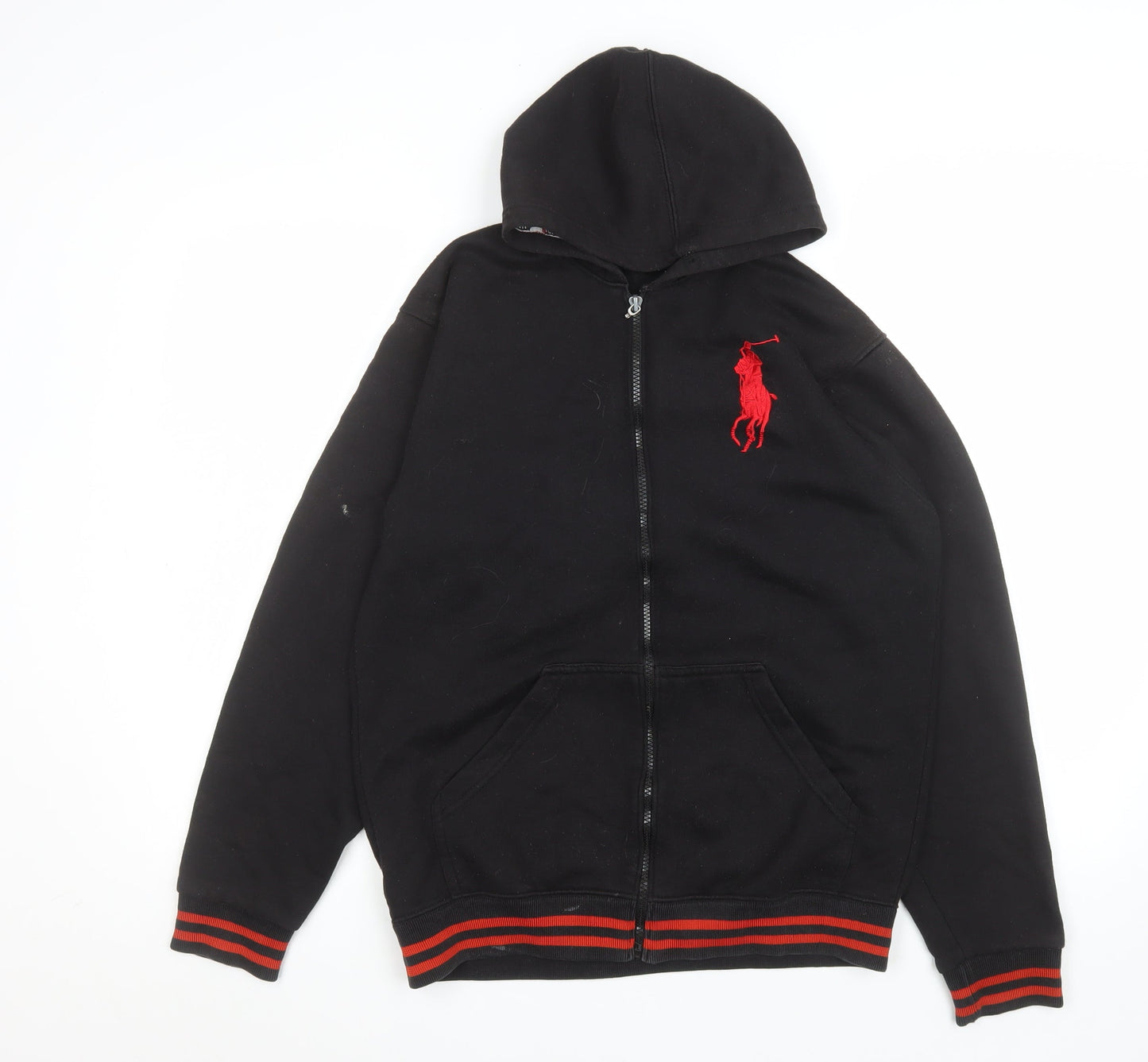 Womens UK Size L Regular Ralph Lauren Black Cotton Blend Jacket