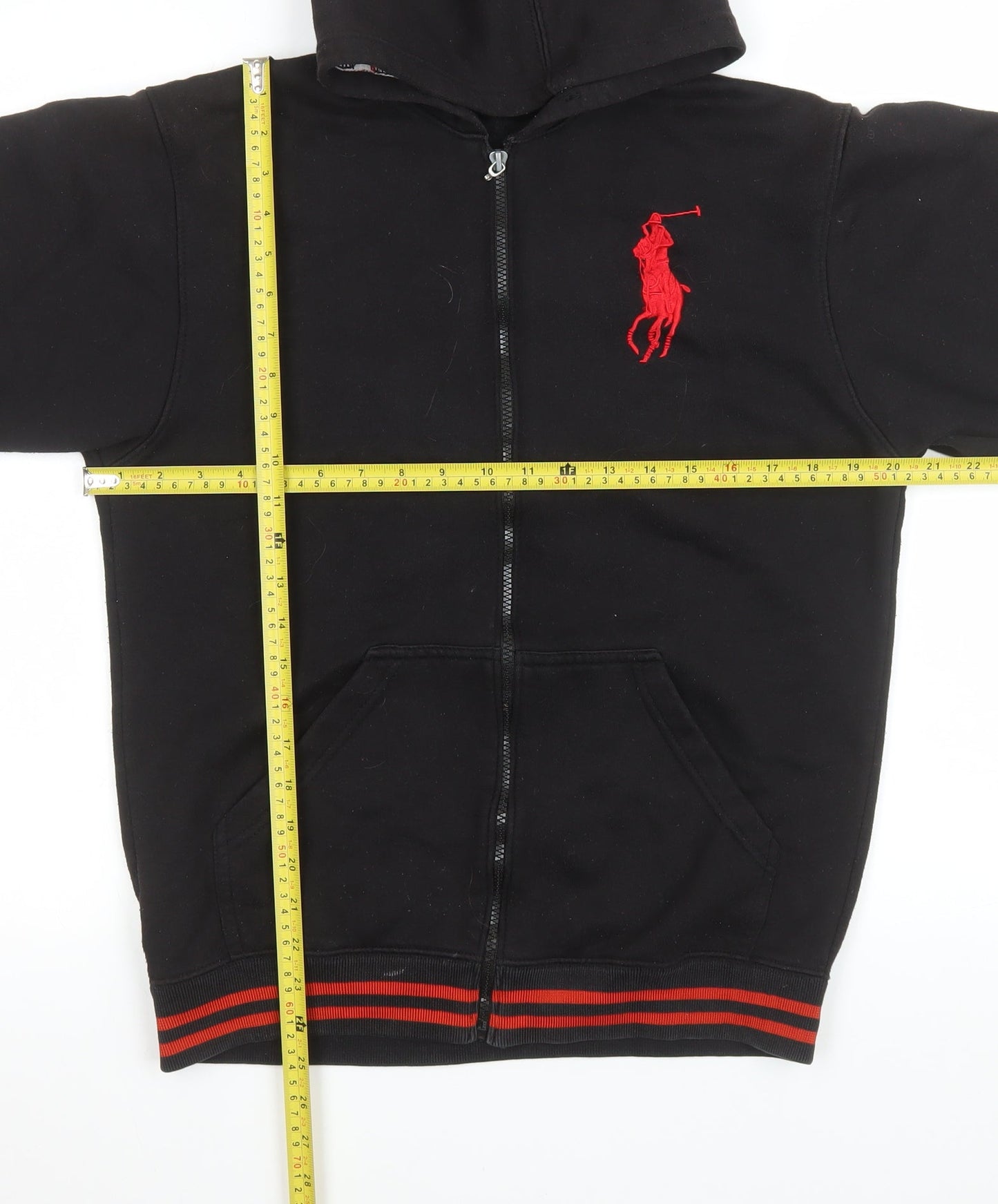 Womens UK Size L Regular Ralph Lauren Black Cotton Blend Jacket