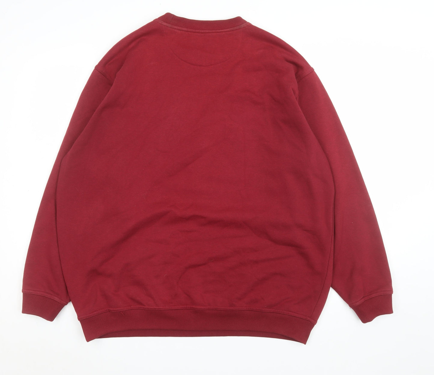 EWM Men’s Red Cotton Blend Crew Neck Sweatshirt Size L