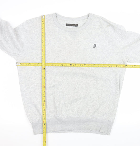 French Connection Mens Grey L Pullover Sweatshirt Crew Neck