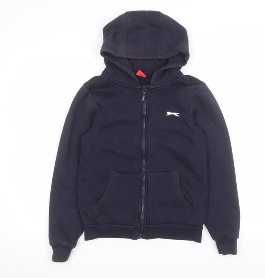 Slazenger Boys Navy Blue Hooded Zip-Up Fleece Jacket 11-12 Years