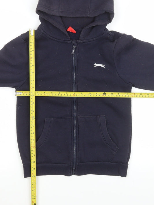 Slazenger Boys Navy Blue Hooded Zip-Up Fleece Jacket 11-12 Years