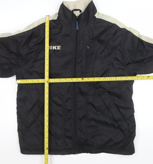 Nike Men's Black Puffer Jacket M Winter Outdoor Nylon Coat