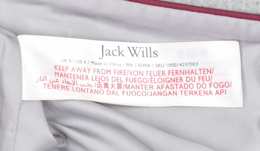 Womens UK Size 8 Regular Jack Wills Grey Wool Blend Jacket