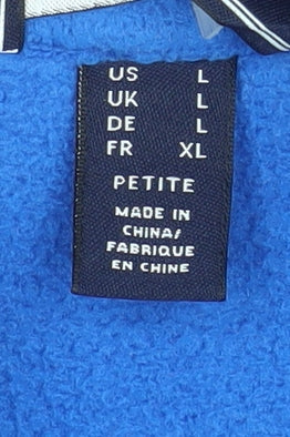 Lands' End Women’s Blue Petite Fleece Blazer Jacket Size L