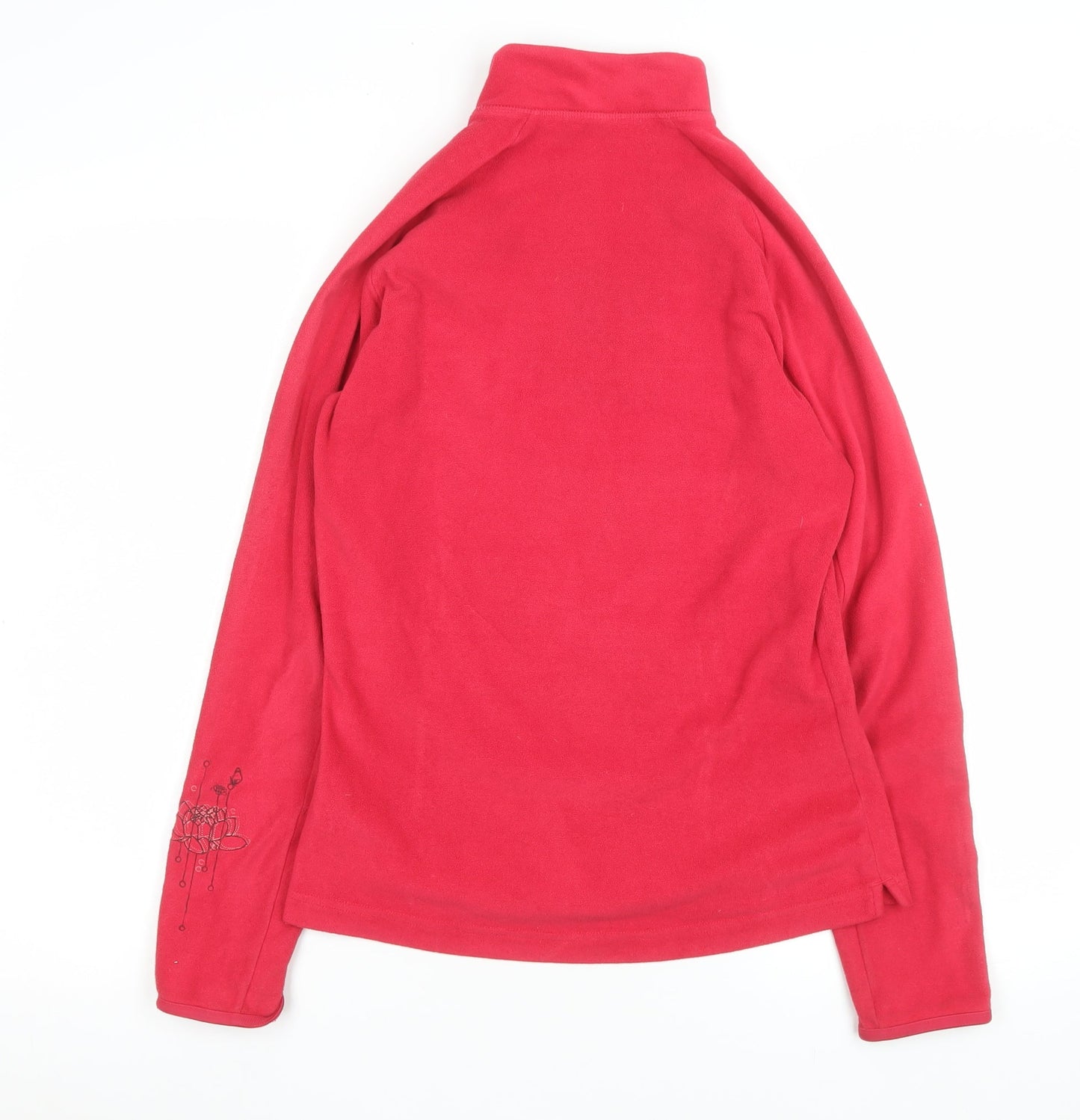 Quechua Women's Red 1/4 Zip Fleece Pullover Sweatshirt Size 12