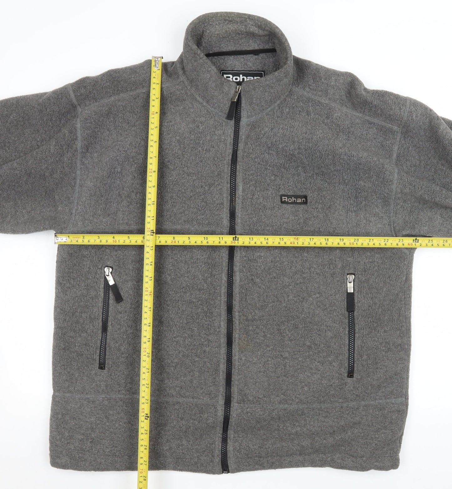 Mens UK L Regular Rohan Grey Full Zip Sweatshirt