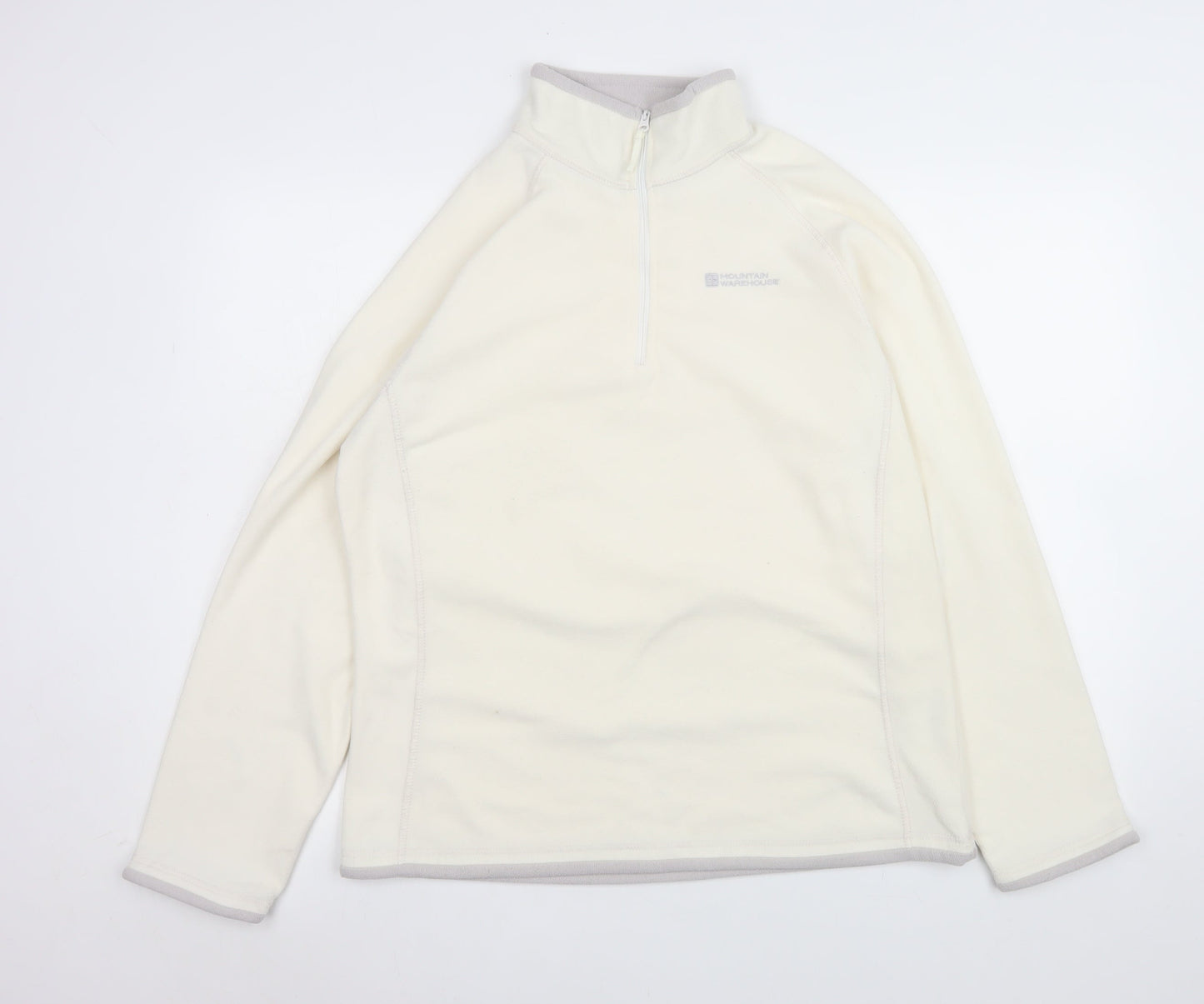 Mountain Warehouse Women Ivory 1/2 Zip Fleece Sweatshirt Size 16