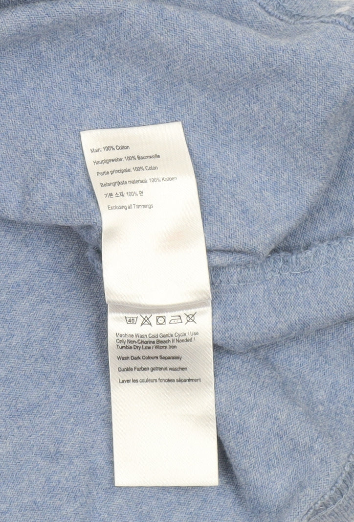 Womens UK Size 12 Joules Blue 100% Cotton T-Shirt