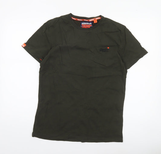 Mens UK Size L Superdry Green  Cotton T-Shirt
