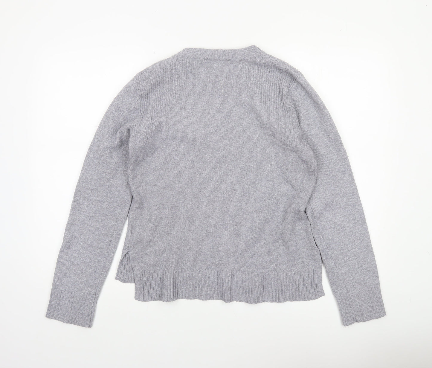Oasis Women’s Grey Wool Blend Crew Neck Jumper Size S