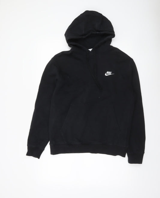 Mens UK S Regular Nike Black Pullover Hoodie