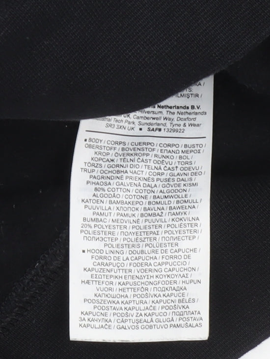 Mens UK S Regular Nike Black Pullover Hoodie