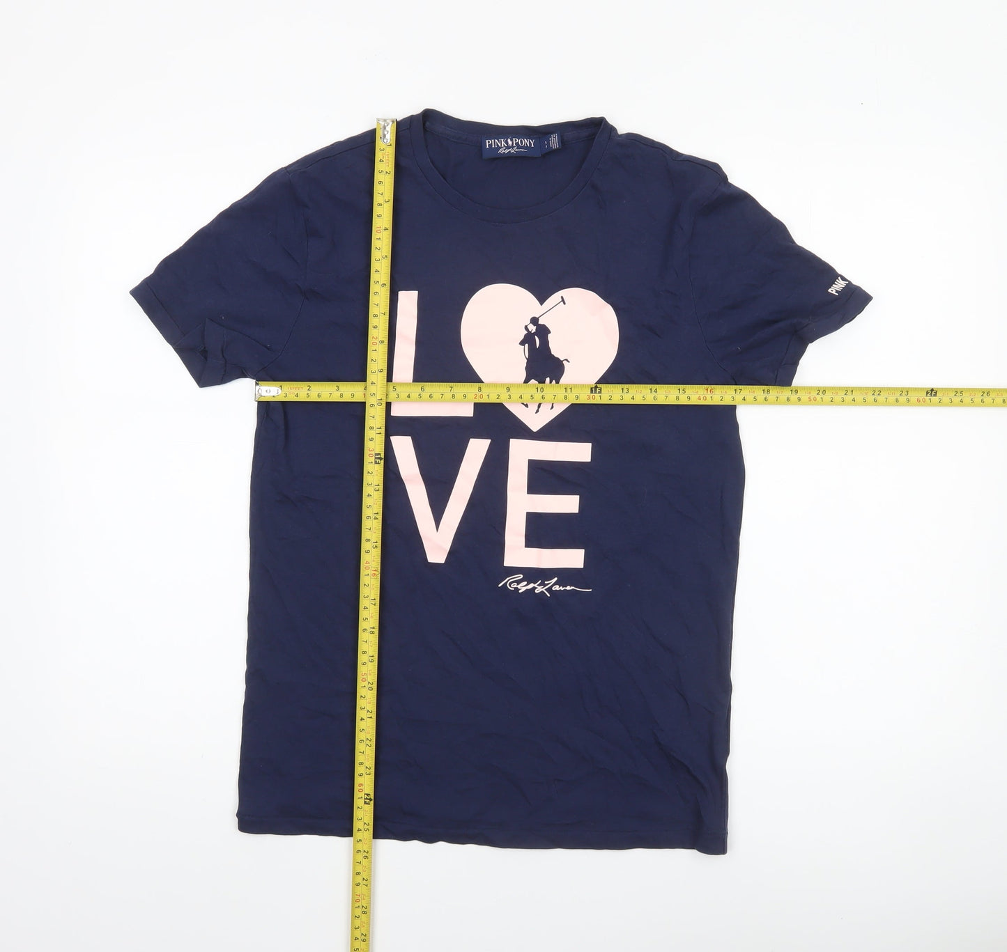 Womens UK Size S Ralph Lauren Blue 100% Cotton T-Shirt